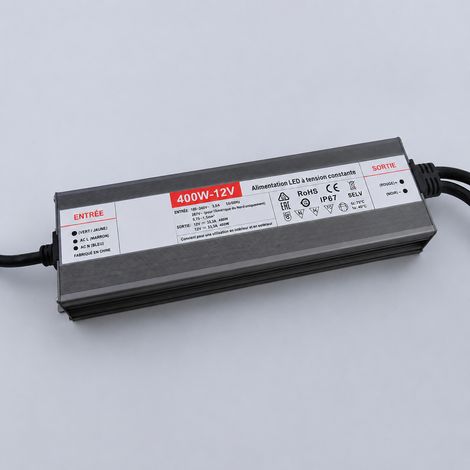 Alimentation étanche DC 12V 400W pour balises lumineuses et éclairage de jardin dc12v400w réf 0994 200 g – Livraison gratuite