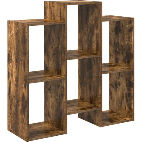 Maison La Vie - Buffet Salon Moderne - Meuble de rangement - Chêne fumé 90 x 30 x 90 cm bu3676