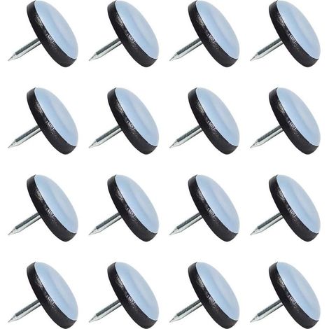 Sollbry Patins pour meubles, patins pour meubles de 1 pouce à clouer, patins pour pieds de chaise, protecteurs de sol (bleu clair) (16 pièces)Aec (1/5)