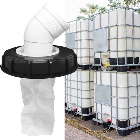 Couvercle monobloc pour cuve IBC avec angle de 45°, filtre à eau de pluie en nylon pour cuves IBC de 1 000 litres, filtre amovible et facile à nettoyer