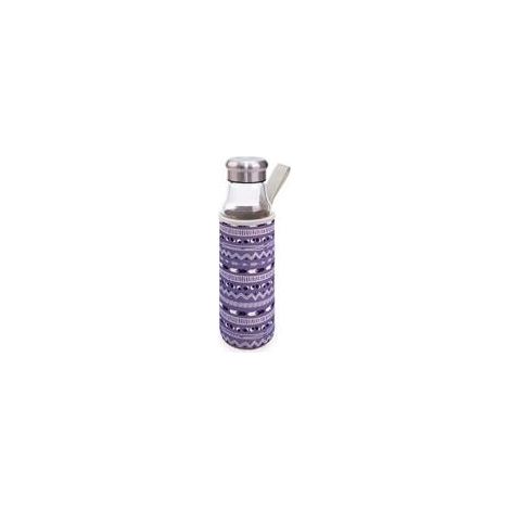 BOTELLA IRIS VIDRIO FLECHA LILA 550 ML