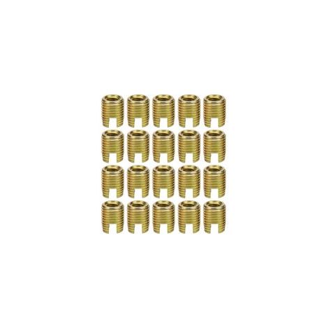 Lot de 20 Inserts Filetés, Acier au Carbone, M8 à M12, Kit de Réparation Vis et Filetage pour Manchon de Réparation