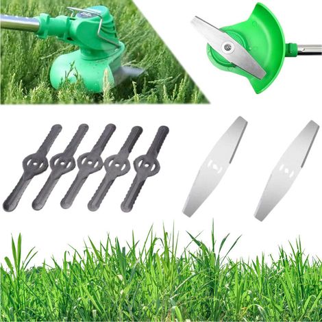 TrAdE Shop Traesio - Set 7 Pz Lame Di Ricambio Per Decespugliatore Tagliaerba A Batteria Art. 07393 - (1/5)