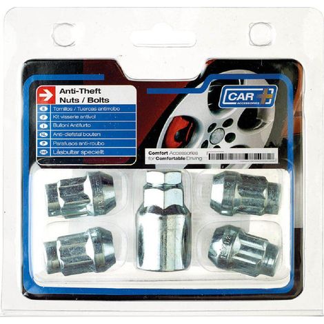 4 Ecrous 12x125 Type A - Antivol de Roues