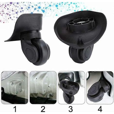 Roues de rechange universelles silencieuses en caoutchouc robuste pour valise, paire, pour valise Samsonite Platinum, réparation de remplacement [db]