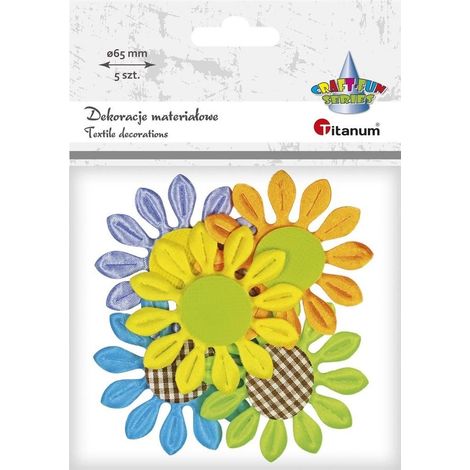 Flores de tela 3D de 5 colores