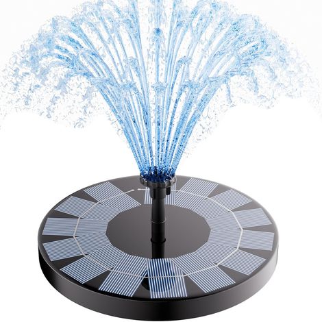 Pompe Solaire Flottante 2,5W - 6 Buses - Panneau Silicium - Fontaine Jardin Étang Bain Oiseaux (1/5)