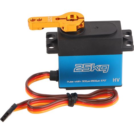 25 kg schwerer Metallgetriebe-Servomotor, volldigital und wasserdicht, 270°-Drehung, 25T-Arm für CNC-Maschinen (1/5)