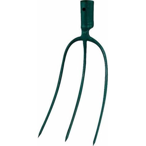 Fourche à foin douille 3 dents - 26 cm sans manche (1/2)