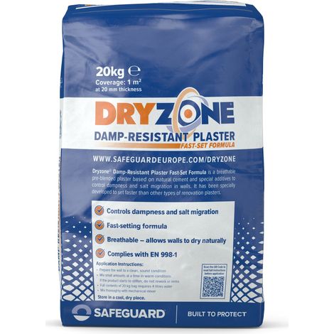 Dryzone Fast-Set Renovation Plaster 20kg (1/3)