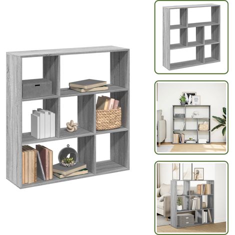 vidaXL Étagère séparatrice de pièce sonoma gris 102x29x103,5 cm