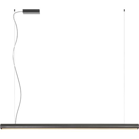 Lampadario moderno redo group cityline 01 4710 4711 4712 4709 led cct 3000 4000 dimmerabile alluminio, finitura metallo sabbia nera (1/5)