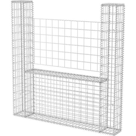 Panier gabion en forme de U, en acier galvanisé, 160 x 20 x 150 cm
