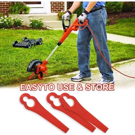 100 Pcs Lame Coupe Bordure Tondeuse à Gazon Rouge Lames en Plastique de Rechange Jardin et Pelouse Coupe Bordures Grass 120 PCS (1/4)