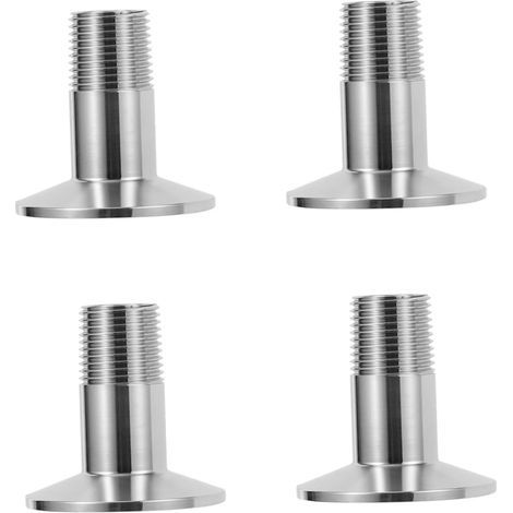 4pièces Raccords Acier Inoxydable Avec Filetage Mâle Pour Connexion Accessoires De Serrage Pour Applications Alimentaires Et Industrielles (1/5)