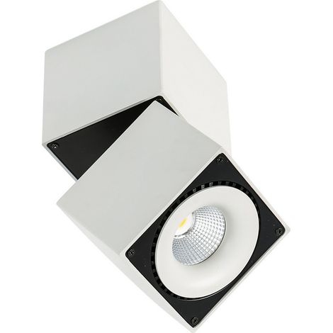 Luminaria de superficie LED Sevilla Italux blanca, orientable SLC7562/28W 3000K WH+BL (1/3)