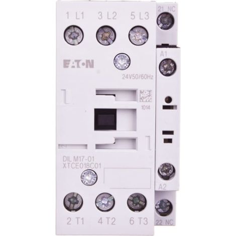 Contattore di potenza 17A 3P 24V AC 0Z 1R DILM17-01 (24V 50/60Hz) 277040