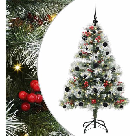 Artificial Christmas Tree Green and white 150 cm vidaXL