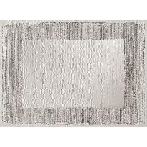 Tapis gris à tissu texturé 160 x 230 cm SOLIS (1/4)