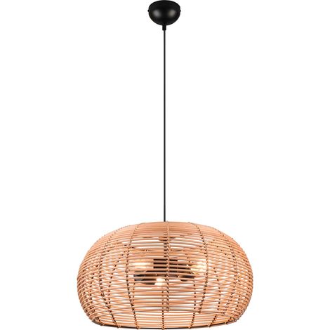 Lampadario INGA rattan marrone 3xE27 Trio 312200336 (1/5)