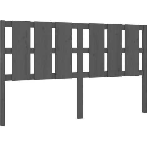 Maison Exclusive - Testiera per Letto Grigia 165,5x4x100 cm Legno Massello di Pino (1/5)