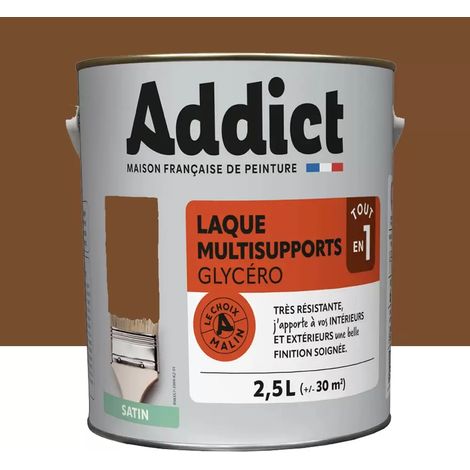Laque Glycéro Multisupports Addict Ton Bois Satin 2,5 L (1/2)