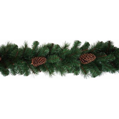 GHIRLANDA VERDE CON PIGNE H270CM Ø27CM