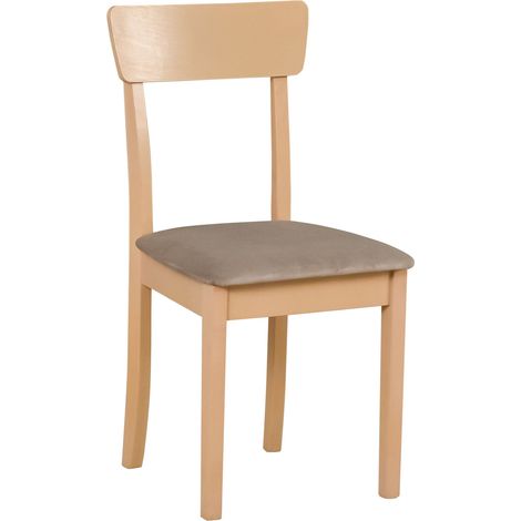 Selsey WEHRON - Sedia da pranzo imbottita - beige scuro/rovere Sonoma