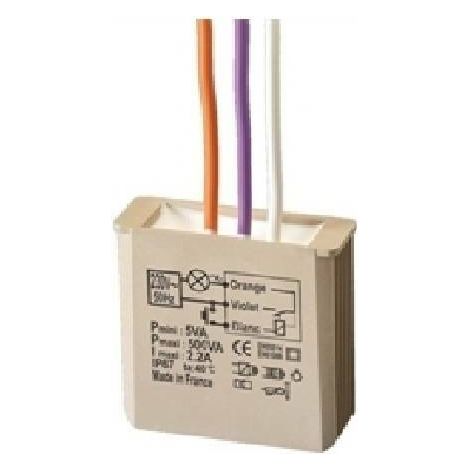Módulo microinterruptor empotrable cableado de 500W, YOKIS, Ref.MTR500E