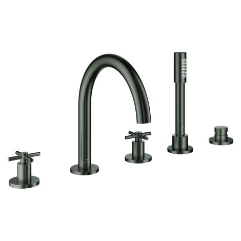 5-L-Wannen-Kombin. Atrio 29408 FMS Kreuz-Griff hard graphite gebürstet (1/3)