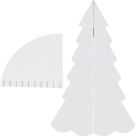 Règle De Couture - Ensemble De Patron Sapin De Noël En Acrylique Transparent - Pour Tapis Et Sets De Table - 1 Règle + 6 Pièces (1/5)