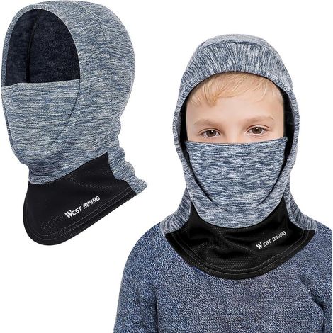 Kinder Sturmhaube Winter Fleece winddicht warm Skimaske Radfahren Gesichtsmaske unter Helm (1/5)