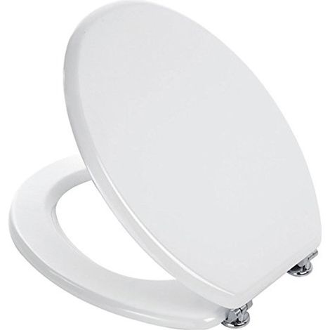 Copriwater Universale Copri WC MDF Coprivaso Sedile Bianco Per Tazza WC 45x36cm (1/4)