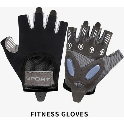 (Noir, Taille S) Gants d'entraînement de fitness et de musculation, antidérapants pour l'haltérophilie et l'exercice. (1/5)