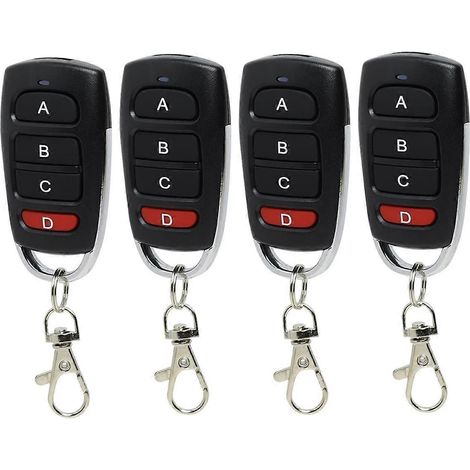 Confezione da 4 telecomandi universali per porta del garage, 433 MHz, telecomando per garage e garage, trasmettitore portatile (1/5)