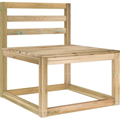 Divano da giardino realizzato con pallet e legno di pino impregnato (1/5)