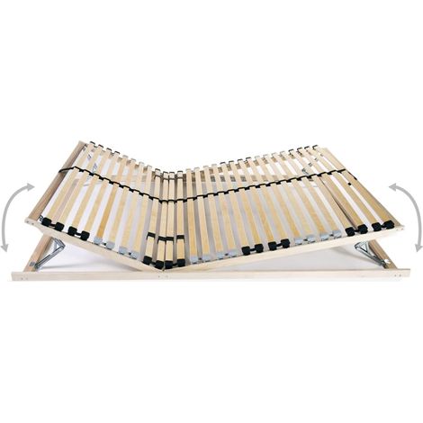 Lit double,Lit adulte,Sommier à lattes sans matelas avec 28 lattes 7 zones 120x200 cm CFW2450666 (1/5)