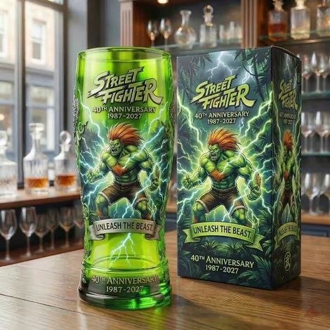 Verre à bière lot de 9 425 ml design drapeau et bouteille (1/5)