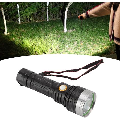 LED-Taschenlampe mit 2 Helligkeitsstufen, hoher Leistung, SST40-Docht, weißem Licht, wasserdicht, tragbar, ideal für Outdoor-Aktivitäten zu Hause oder in Innenräumen. (1/5)