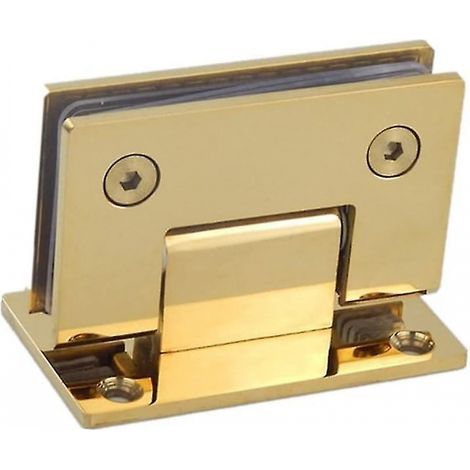 Charnière robuste à 90 degrés pour porte vitrée, vitrine ou porte de douche (1 pièce) (1/5)