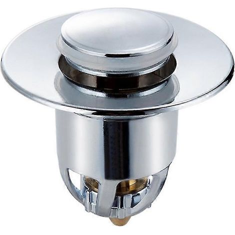 Universal Wash Basin Drain Filter Stainless Steel Bounce Core Push-type Kitchen Bathroom Sink Stopper Plug Strainer (1/3)