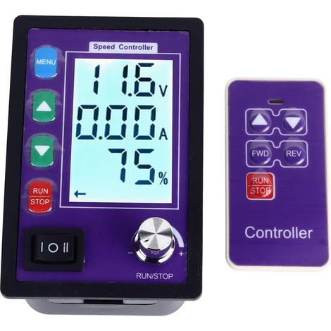 Contrôleur de Moteur à Courant Continu, Régulateur de Vitesse Réglable à Distance sans Fil avec écran LCD pour Diverses Applications de Moteur, Matériau ABS (1/5)