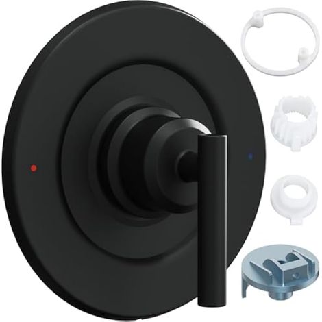 Kit de garniture amélioré pour Moen Gibson T2901BL, poignée de douche simple, compatible avec vanne Moen Posi-Temp, noir mat (1/5)