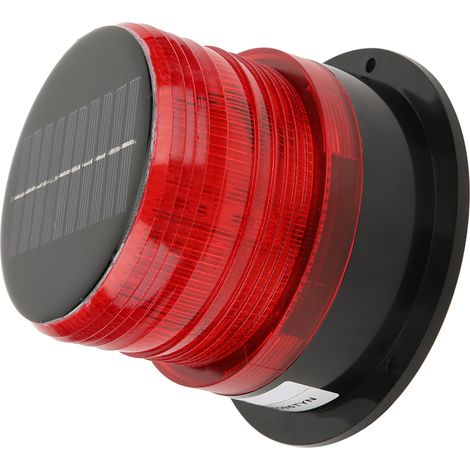 Feu de signalisation clignotant à LED solaire, indicateur de signalisation routière clignotant (rouge) (1/5)