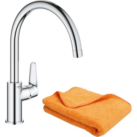GROHE Start Curve Quickfix grifo de cocina cromo + microfibra (1/5)