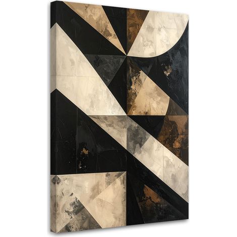 Stampe su Tela, Astrazione moderna oro nero, 60x90 (1/5)