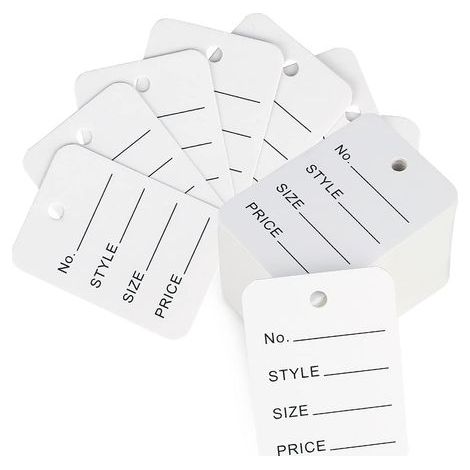 (Blanc) 500PCS etiqueta de precio para tienda de ropa, 35mm50mm, etiqueta de marcado (1/5)