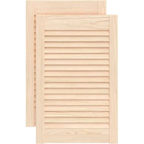 Maison Exclusive - Puertas de armario de lamas 2 uds madera de pi