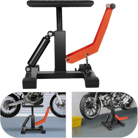 Support de levage de moto, capacité de charge 200 kg, taille de base 3031 cm, hauteur du produit 34 cm, longueur de la poignée 10 cm, taille du panneau 2818 cm (1/5)