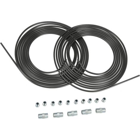 Tuyau De Frein - Acier Galvanisé - Diamètre 4,75 Mm - Longueur 10 M - Avec 10 Raccords Et 5 Jonctions - Conforme DIN ISO 1651 (1/5)